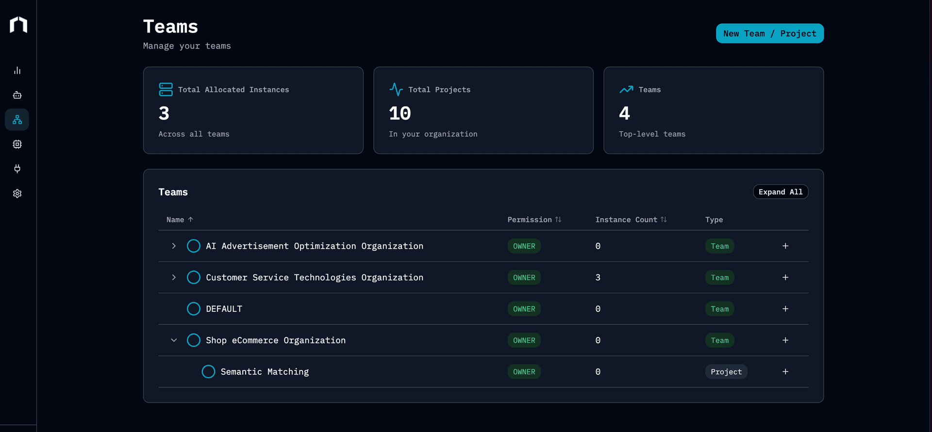 Manage teams and allocations with ease